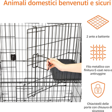 Carica l'immagine nel visualizzatore di Gallery, - Gabbia Grande per Gatti, Con 3 Ripiani, 91 X 57 X 128,5 Cm, Nero