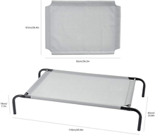 Carica l'immagine nel visualizzatore di Gallery, - per Cane Lettino Rialzato Rinfrescante per Animali Domestici - Stoffa, Grigio,