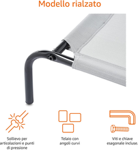 Carica l'immagine nel visualizzatore di Gallery, - per Cane Lettino Rialzato Rinfrescante per Animali Domestici - Stoffa, Grigio,