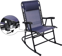 Carica l'immagine nel visualizzatore di Gallery, - Sedia a Dondolo Pieghevole, Blu