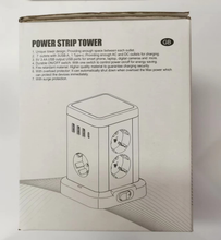 Carica l'immagine nel visualizzatore di Gallery, Ciabatta Elettrica, Torretta Multipresa Con 7 Prese E 3 Porte USB-A & 1 Tipo C,