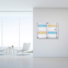 Carica l'immagine nel visualizzatore di Gallery, - Cassetta Di Sicurezza per 24 Chiavi, Con Serratura, Colore: Argento