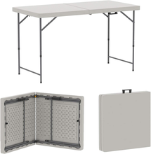 Carica l'immagine nel visualizzatore di Gallery, Heavy Duty Cavalletto Da Tavolo Pieghevole Argento, 4 Piedi, 122 X 61 X 72 Cm Di