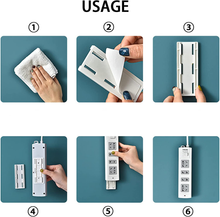 Carica l'immagine nel visualizzatore di Gallery, 8 Pezzi Supporto per Ciabatta, Supporto per Presa Adesiva Senza Punzonatura, Sup