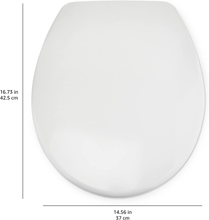 Carica l'immagine nel visualizzatore di Gallery, - Sedile WC in Urea, Resistente, Con Chiusura Ammortizzata E Sgancio Rapido, Dim