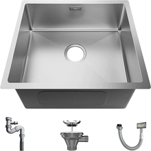Carica l'immagine nel visualizzatore di Gallery, UMI 38 Cm X 40 Cm Singola Ciotola Sottopiano Lavello Da Cucina in Acciaio Inox 1