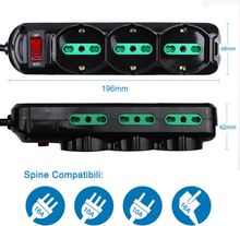 Carica l'immagine nel visualizzatore di Gallery, Ciabatta Elettrica Multipresa Protetta,Surge Arrest,Con Interruttore Automatico