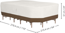 Carica l'immagine nel visualizzatore di Gallery, - Telo Protettivo Rettangolare/Ovale per Tavolo E Sedie Da Esterni, Misura L