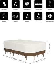 Carica l'immagine nel visualizzatore di Gallery, - Telo Protettivo Rettangolare/Ovale per Tavolo E Sedie Da Esterni, Misura L