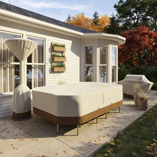 Carica l'immagine nel visualizzatore di Gallery, - Telo Protettivo Rettangolare/Ovale per Tavolo E Sedie Da Esterni, Misura L