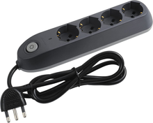 Carica l'immagine nel visualizzatore di Gallery, Ciabatta Elettrica Multipresa Poker, 4 Prese Universali Schuko Bipasso Standard