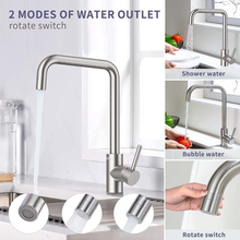 Carica l'immagine nel visualizzatore di Gallery, . by Amazon - Rubinetto Cucina 2 Funzioni Girevole a 360 °Miscelatore Monocomand