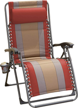 Carica l'immagine nel visualizzatore di Gallery, - Sedia a Sdraio Zero Gravity, Imbottita, per Esterni, 100 X 76 X 112 Cm, Rosso