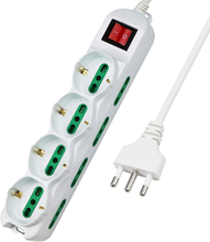Carica l'immagine nel visualizzatore di Gallery, Multipresa 12 Posti 4 Polivalenti (Schuko 10/16A) 8 Bivalenti 10/16A, Colore Bia