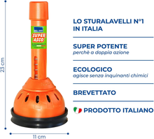 Carica l'immagine nel visualizzatore di Gallery, - Super Asco Stura Lavandini E Scarichi, Ventosa Sturalavandini a Molla, Stura W