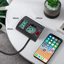 Carica l'immagine nel visualizzatore di Gallery, Multipresa Da Scrivania/Tavolo Con 3 Presa Usb,Presa Con Interruttore Automatico