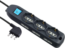 Carica l'immagine nel visualizzatore di Gallery, 62019 Multipresa 9 Posti 3 Polivalenti Schuko 10/16A + 6 Bivalenti 10/16A-Cavo,
