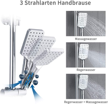 Carica l'immagine nel visualizzatore di Gallery, . by Amazon - Sistema Doccia Con Miscelatore Termostatico 40℃ Colonna Doccia Rea