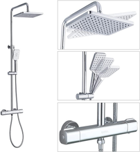 Carica l'immagine nel visualizzatore di Gallery, . by Amazon - Sistema Doccia Con Miscelatore Termostatico 40℃ Colonna Doccia Rea