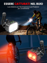 Carica l'immagine nel visualizzatore di Gallery, Luci Bici Anteriori & Posteriori, USB Ricaricabile Luce Bici Super Luminosa, Imp
