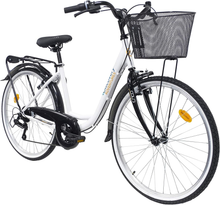 Carica l'immagine nel visualizzatore di Gallery, Discovery City Bicicletta Donna, Con Campanello E Cestino Sul Davanti, Bianco (W
