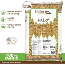 Carica l'immagine nel visualizzatore di Gallery, Pellet legna di faggio e abete, 10 sacchi da 15kg classe A1cerT.KG150+fulyco omg
