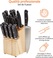 Carica l'immagine nel visualizzatore di Gallery, - Set Premium Di Coltelli Con Ceppo, 9 Pezzi