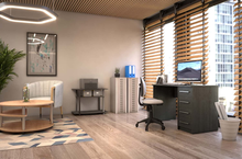 Carica l'immagine nel visualizzatore di Gallery, , Scrivania Con 4 Cassetti in Stile Moderno, Modello Idro, 56 X 110 X 73 Cm, Col