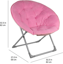 Carica l'immagine nel visualizzatore di Gallery, - Sedia a Disco in Pelliccia Sintetica Con Struttura in Metallo