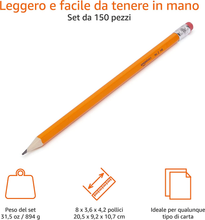 Carica l'immagine nel visualizzatore di Gallery, - Matite Pre-Temperate in Legno #2 HB, Confezione Da 150 Pezzi