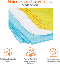 Carica l'immagine nel visualizzatore di Gallery, - Panni per La Pulizia in Microfibra, 30 X 41 Cm, Confezione Da 12