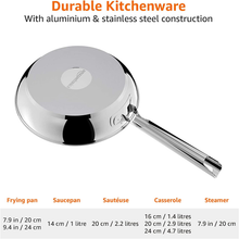 Carica l'immagine nel visualizzatore di Gallery, 11 Pezzi Set Di Pentole a Induzione - Acciaio Inox, Con Coperchi