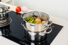 Carica l'immagine nel visualizzatore di Gallery, 11 Pezzi Set Di Pentole a Induzione - Acciaio Inox, Con Coperchi