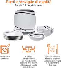 Carica l'immagine nel visualizzatore di Gallery, - Servizio Di Piatti per 6 Persone, 18 Pezzi, Raggi Moderni