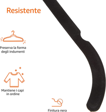 Carica l'immagine nel visualizzatore di Gallery, - Gruccia in Velluto per Abiti E Camicie, 30 Pezzi, Nero