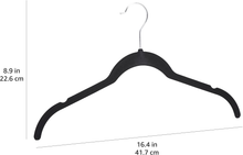 Carica l'immagine nel visualizzatore di Gallery, - Gruccia in Velluto per Abiti E Camicie, 30 Pezzi, Nero