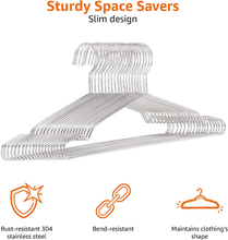 Carica l'immagine nel visualizzatore di Gallery, - Grucce Appendiabiti in Acciaio Inox, Confezione Da 20