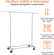 Carica l'immagine nel visualizzatore di Gallery, - Stand Appendiabiti, Cromato