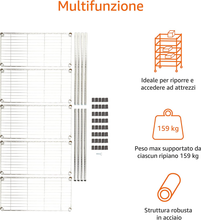 Carica l'immagine nel visualizzatore di Gallery, - Scaffalatura a 5 Ripiani, Cromato