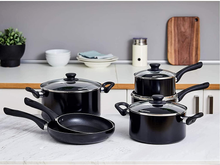 Carica l'immagine nel visualizzatore di Gallery, 6 Pezzi Batteria Da Cucina Antiaderente a Induzione - Alluminio, Con Coperchi