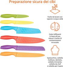 Carica l'immagine nel visualizzatore di Gallery, - Set Di Coltelli Colorati, 12 Pezzi