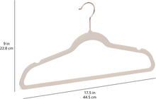 Carica l'immagine nel visualizzatore di Gallery, - Confezione Da 50 Grucce Sottili Con Superficie Antiscivolo in Velluto - Rosa C