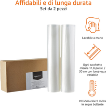 Carica l'immagine nel visualizzatore di Gallery, - Rotoli Sottovuoto per Alimenti, 30 Cm X 600 Cm, Pacco Da 2