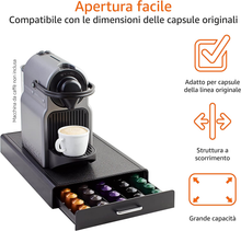 Carica l'immagine nel visualizzatore di Gallery, - Cassetto per Capsule per Nespresso, Capacità: 50 Capsule
