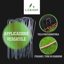 Carica l'immagine nel visualizzatore di Gallery, Picchetti Telo Pacciamatura – 50 Pezzi - Picchetti Giardino – Ø3Mm - Picchetti A