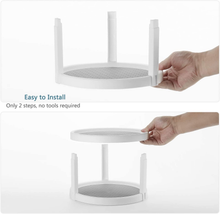 Carica l'immagine nel visualizzatore di Gallery, Organizer Cucina a 2 Livelli, Portaspezie Girevole in Plastica Priva Di BPA, Por