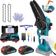 Carica l'immagine nel visualizzatore di Gallery, Mini Motosega a Batteria 6 Pollice, Motosega a Batteria per Potatura Con Oliato