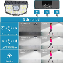 Carica l'immagine nel visualizzatore di Gallery, Faretti Solari a Led Da Esterno IP67 Con Sensore Di Movimento Lampade Solari a L