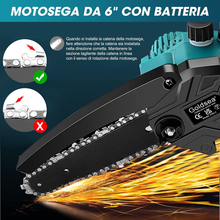 Carica l'immagine nel visualizzatore di Gallery, Mini Motosega a Batteria 6 Pollice, Motosega a Batteria per Potatura Con Oliato
