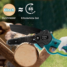 Carica l'immagine nel visualizzatore di Gallery, Mini Motosega a Batteria 6 Pollice, Motosega a Batteria per Potatura Con Oliato